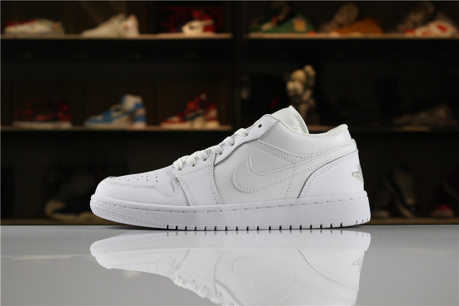 Air Jordan 1 Low Triple White Shoes 