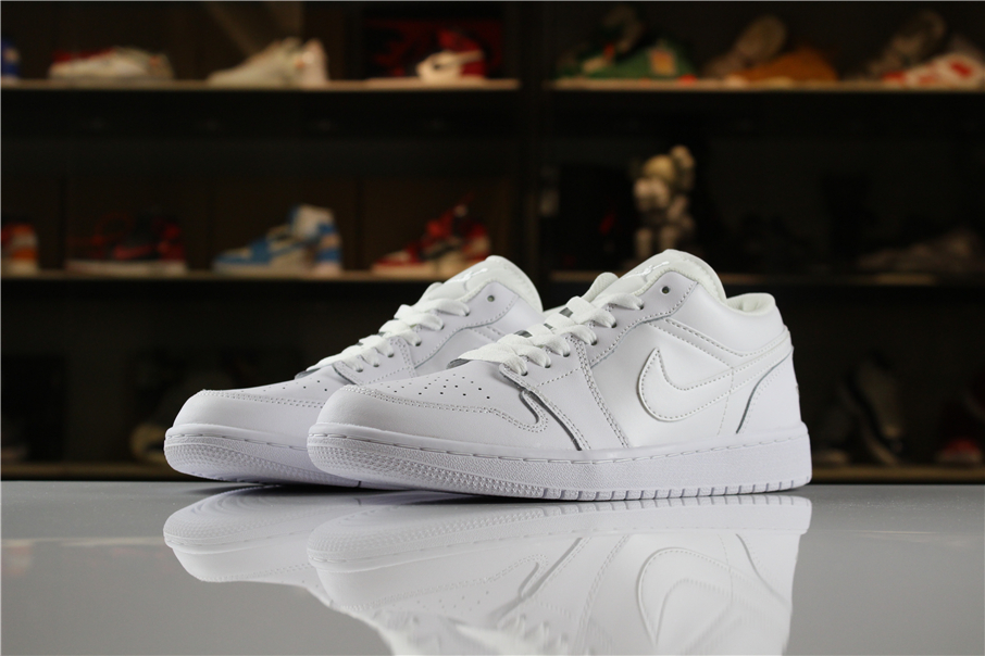 Air Jordan 1 Low Triple White Shoes 