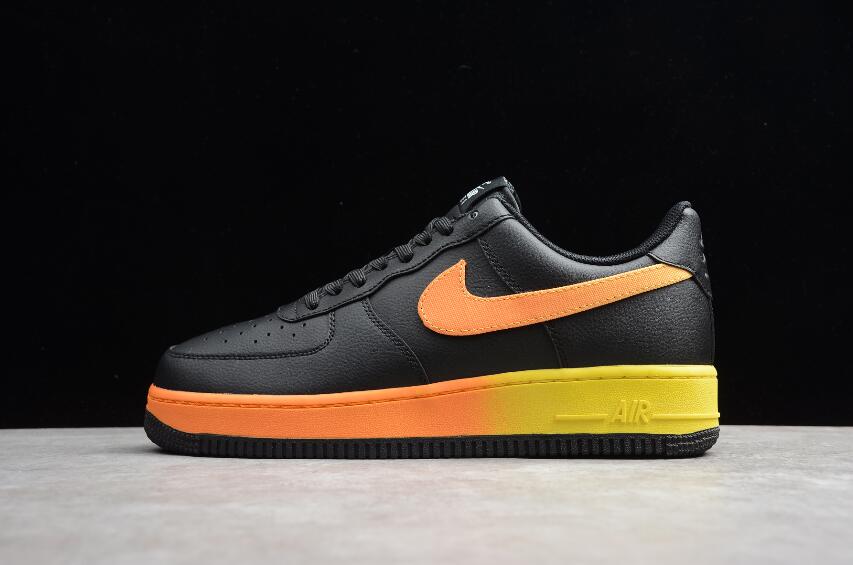 Nike Air Force 1 07 Black Orange Yellow 